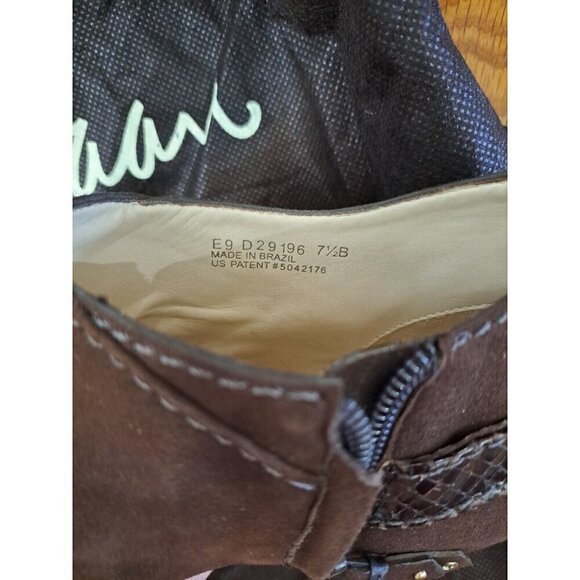 Cole Haan Women's Brown Suede Bootie D29196 In Box Duster Bag Business Academia - Picture 8 of 12